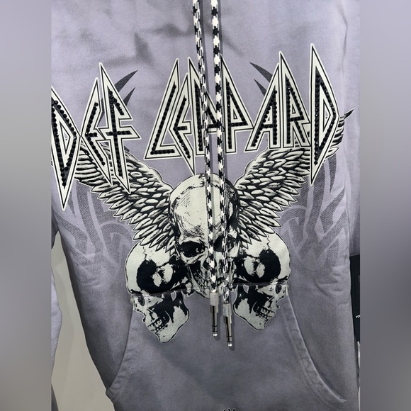 Cult Of Individuality  PULLOVER SWEATSHIRT IN DEF LEPPARD TRIBAL GREY - Picture 14 of 16